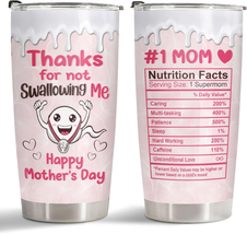 Mothers Day Gifts for Mom, Mom Tumbler Stainless Steel with Lid, Mom Travel Mug, - $25.42