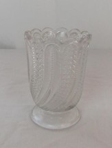 ANTIQUE EAPG MCKEE &amp; BROS. CLEAR FEATHER PATERN GLASS SPOONER  RG78 - $16.95