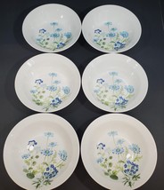 (Set of 6)  6 3/4&quot; Salad Plates Noritake Craftone Floral Japan China Joy 8777 - £38.78 GBP