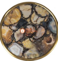 Natural Agate Coffee Bar Custom End Table Top Semi Precious Stone Work H... - $251.07+
