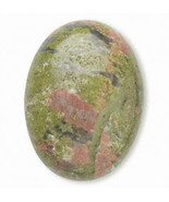 Unakite 40x30mm, 30x40mm stone cab cabochon, sage green - £3.90 GBP