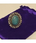 Vintage Mexico Sterling Silver Handmade Turquoise Ring Size 6 Unmarked - $114.83 CAD