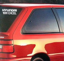1991 Hyundai EXCEL sales brochure catalog US 91 GL GS GLS - £4.70 GBP