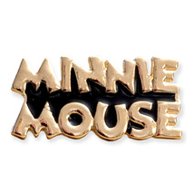 Minnie Mouse Disne Pin: Gold Name Logo - £15.90 GBP