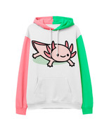 Bicolour Axolotl Ajolote Cute Funny Fleece Hoodie   - $77.94 CAD+