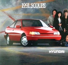 1991 Hyundai SCOUPE sales brochure catalog US 91 LS - £4.76 GBP