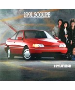 1991 Hyundai SCOUPE sales brochure catalog US 91 LS - £4.72 GBP