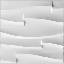 Dundee Deco 3D Wall Panels - Abstract Stripes Paintable White PVC Wall Paneling  - $7.83+