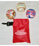 VINTAGE LOT of 3 RAWLINGS RADAR  BALL, PROMO. CRACKER JACK BALL, NY YANK... - $90.80 MXN
