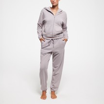 SKIMS Hoodie French Terry Shrunken Hoodie Organic Cotton Zip Up Oyster S... - $69.99
