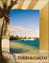 Turks and Caicos Laser Engraved Wood Picture Frame Portrait (5 x 7) - £24.77 GBP