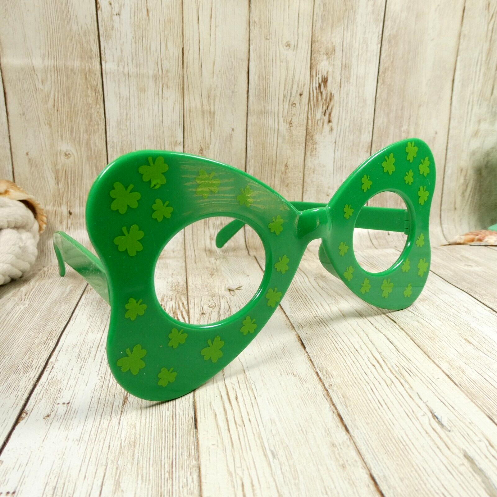 Green Clovers No Lens Novelty Glasses - Costume Party Mask St. Patrick&#39;s... - $6.88