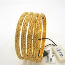 Fabulous traditional design 22 kt gold bangle bracelet kangan set 4pc. Handmade - £5,142.10 GBP