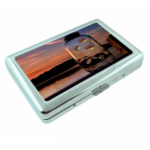 Firefilies D9 Silver Metal Cigarette Case RFID Protection Wallet Glow Bugs - £13.41 GBP