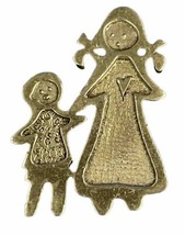 Cynthia Webb Mommy and Me Pin Mother &amp; Daughter Pewter - Silver Tone Brooch - £9.72 GBP