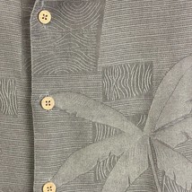 Tommy Bahama Shirt Mens Large Gray Print 100% Silk Button Up Casual Vaca... - £23.12 GBP