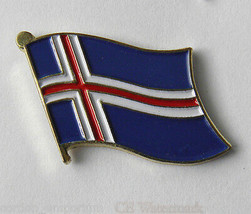 ICELAND NATIONAL COUNTRY WORLD FLAG LAPEL PIN BADGE 1 INCH - $5.64
