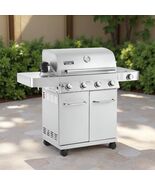 Monument 4-Burner Gas Grill with Rotisserie, Side Burner &amp; LED Controls - $287.20