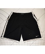 Nike Basketball Shorts Men’s M Black & White Drawstring Embroidered Swoosh  - $16.05