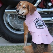 Biker Dawg Motorcycle Dog Jacket - Pink - $89.99