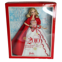 2010 Holiday Barbie Doll In Box # R4545 Christmas Mattel Nrfm Red White Dress - £35.34 GBP