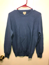 NWT J Crew Cotton-Silk Pique Sweater Blue Men&#39;s SZ Small  Retails $90 - £15.57 GBP