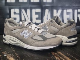 New Balance 990 Made in USA Grey Suede Running Trainers Shoes M990GY2 Men 8 - £130.85 GBP