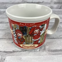 Campbell&#39;s Kids Soup Ceramic Mug by Houston Harvest 1998 Fall Christmas Scenes - £10.64 GBP