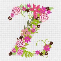 Pepita Needlepoint kit: The Letter Z Flowering, 7&quot; x 7&quot; - £38.62 GBP+