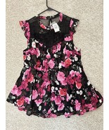 Torrid Peplum Chiffon Clip Dot Crochet Trim Top Pink Black Size 1XL - $39.99