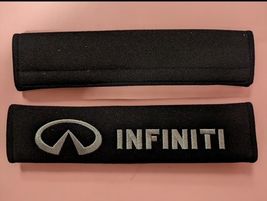 Universal Infiniti Embroidered Logo Seat Belt Cover Seatbelt Shoulder Pa... - £10.21 GBP