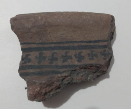 Original Ancient Bronze Age Piece of Pottery, Rim of the Pot, c-a 8th ce... - $356.30
