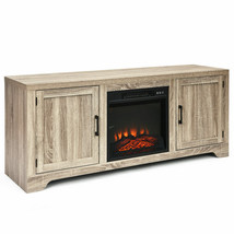 1400W Electric Fireplace Tv Stand Storage Cabinet Console &amp;Heater For 65&quot; Tv - £385.19 GBP