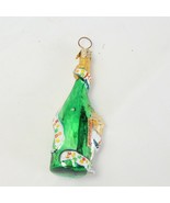 Blown Mercury Glass Christmas Ornament New Years 2000 Champagne Bottle 3... - $16.65