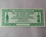 1950s Nehi Royal Crown Soda Coupon Dealers only for each case purchased - $11.83