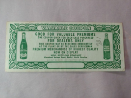 1950s Nehi Royal Crown Soda Coupon Dealers only for each case purchased - £9.23 GBP