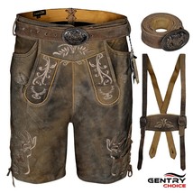 Authentic Bavarian Lederhosen Antiqued &quot;Klose&quot; Oktoberfest Costume German Outfit - $122.39