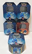 Lot of 5 Empty Pokemon Collector Tins for Card Storage No Cards Included 1995 - £12.21 GBP