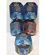 Lot of 5 Empty Pokemon Collector Tins for Card Storage No Cards Included... - £12.17 GBP
