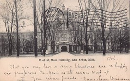 Ann Arbor Mi~University Of MICHIGAN-MAIN BUILDING~1906 Photo Postcard - £9.70 GBP