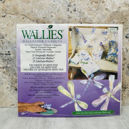 Dragon Fly Wallies Pre-Pasted Wall Paper Cutouts Dragonflies Spring Pastel P - $9.89