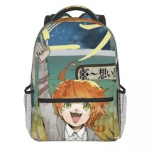 Funny Japanese  Backpack Female The Promised Never Big Backpa Polyester Fun Scho - £138.61 GBP