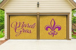 My Door Decor 285901MRDG-003 7 x 8 ft. Gold Glitter Mardi Gras Door Mural Sign S - £181.98 GBP
