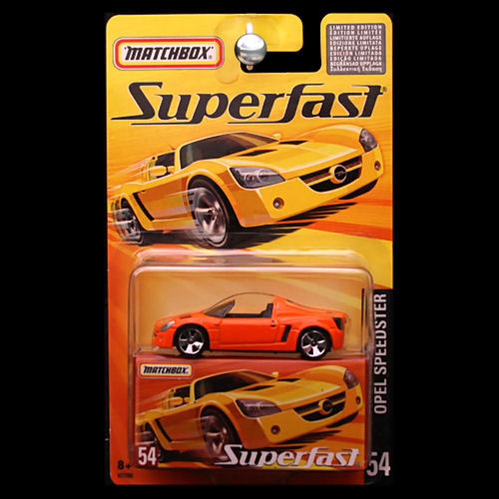 2005 Matchbox Superfast Opel Speedster Yellow #54 - $43.55