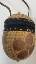 Vintage Hand Carved Hard Shell Coconut Crossbody Boho Style Purse Jamaica - $12.19