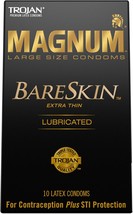 Trojan Magnum Bareskin Large Size Condoms - 10 Count - £16.77 GBP