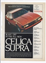 1982 Toyota Corolla Celica Supra Print Ad Automobile car 8.5&quot; x 11&quot; - $19.11