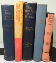Lot 5 vintage Christian books on New Testament, Gospels interpretation summaries - £35.75 GBP