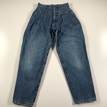 Vintage Lee High Rise Jeans Donna 25x27 Sbiadito Pieghe Blu Move Affusolato Leg - $27.68