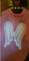 Novelty Dog Tee Costume T-Shirt Pink Angel Wings Size Medium - £7.11 GBP